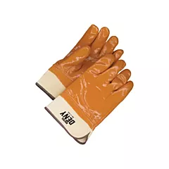 Bob Dale Gloves Deny™ Gloves with Safety Cuff, One Size, Non-Knit, Cotton, PVC, Full Dip (99-1-193)