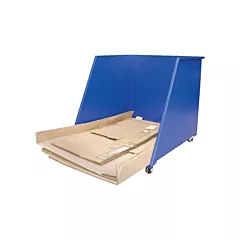 Vestil Open Ended Hopper, 1 cu.yd., 10 ga., Steel, Blue - Each (HOP-OE)