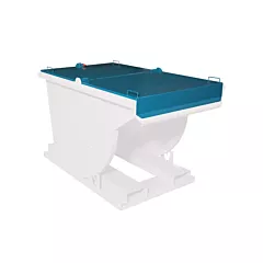 Laurin Cover for Self-Dumping Hopper, Steel, Blue (212900100)