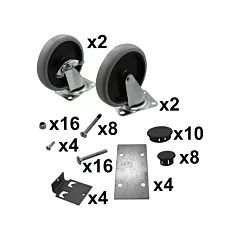 Rubbermaid Specialmade Ensemble de roulettes pour chariot Max Rack (FG3317L1BLA)