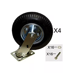 Rubbermaid Specialmade Platform Truck Pneumatic Caster Replacement Kit (FG4436M10000)