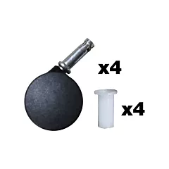 Rubbermaid Specialmade Ensemble de roulettes pour chaise haute SturdyChair(MC) (FG7805L20000)