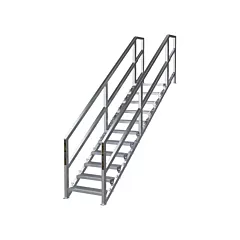 Metaltech SmartStairs™ 11-16 Steps Modular Construction Stair System, 120