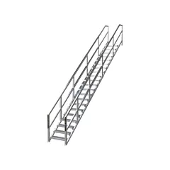Metaltech SmartStairs™ 17-21 Steps Modular Construction Stair System, 157-1/2