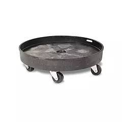 Rubbermaid Waste Container Dolly, Polyethylene, Black (FG265000BLA)
