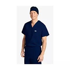 606T MOBB Unisex V-Neck Scrub Top (Men's View)-S-Navy