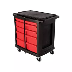 Rubbermaid 5-Drawer Mobile Work Centre, Plastic (FG773488BLA)