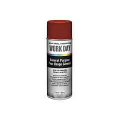 Work Day Apprêt de peinture émail industrielle, Canette aérosol, Rouge, 16 oz, 10 oz, Très mat (A04419007)