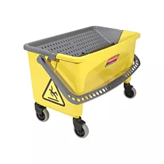 Rubbermaid Microfibre Press Wring Buckets, Yellow, Down Press, 10.75 US Gal. (43 Quart) (FGQ90088YEL)