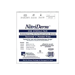Nitriderm Sterile Nitrile Exam Gloves, Chemo Tested, Powder Free, Extra-Large, 50pairs/box (VMIHC108350)