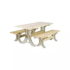 Trousse de table à pique-nique et bancs 2x4 Basics(MD), 8', Rectangulaire, Sable, Sable, Élément en arc