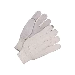 Bob Dale Gloves Gants d'ajusteur classiques avec dos en coton, Taille unique, Non doublé, Cuir de vache refendu, Élastique (30-1-LK86E)