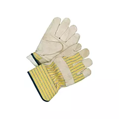 Bob Dale Gloves Classic Fitters Gloves with Patch Palms, One Size, Fleece, Grain Cowhide, Safety, Rubberized (40-9-173PP)