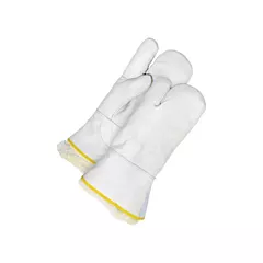 Bob Dale Gloves Mitaines à 1 doigt en cuir de vache fleur à doublure classique, Grand, Mitaine (50-9-875-L)