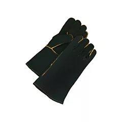 Bob Dale Gloves Welder Gloves with Gauntlet Cuff, One Size, Fleece, Split Cowhide (60-1-238)