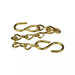 Dixon Group Jack Chain with S-Hook, 1', 0.07 lbs, Brass (CH-B-12)