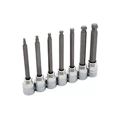 Dynamic Tools Long SAE Ball-Nose Socket Set, 7 No. of Pieces (D010024)