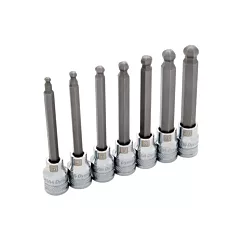 Dynamic Tools Jeu de douilles métriques longues à embout sphérique, 7 Nbre de morceaux (D010025)