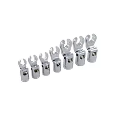 Dynamic Tools SAE Flex-Head Crow-Foot Socket Set, 3/8