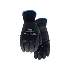 Watson Gloves Stealth Blackbird Coated Gloves, X-Large, 15 Gauge, Polyester, Microfoam Nitrile, Full Dip/Dotted Palm (395-X)