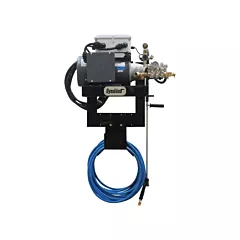 Dynablast Equipment 230V Wall Mounted Hot & Cold Water Pressure Washer, 50', 1900 PSI, 4 GPM, 5 HP, 7600 Cleaning Units (CWM1904HTDS1)