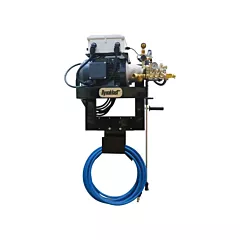 Dynablast Equipment 575V Wall Mounted Hot & Cold Water Pressure Washer, 50', 1900 PSI, 4 GPM, 5 HP, 7600 Cleaning Units (CWM1904HTDS3D)