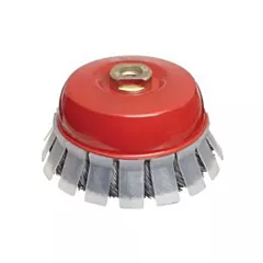 Norton Knotted Wire Cup Brush with Protective Guard