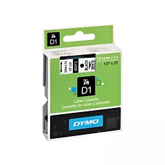 Dymo Cartouche d'étiquettes D1, 23', 12 mm, Noir sur blanc (45013)