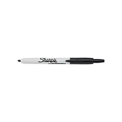 Sharpie Marqueur permanent rétractable, Noir, Fin (32701)