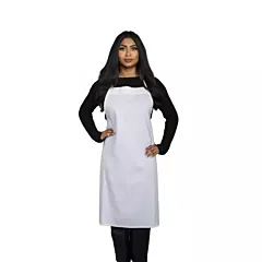 Gold + Cross™ Unisex Bib Apron No Pocket White - Pack of 12