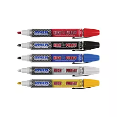 Dykem Marqueur de peinture à pointe en feutre, Blanc, Liquide (44729)