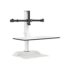 Safco Soar™ Sit/Stand Electric Desk with Dual Monitor Arm, 37-1/4