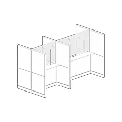Global Vitre hygiénique à fixation par pince