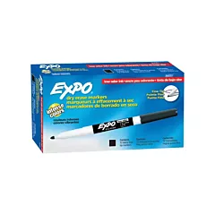 Expo Marqueur effaçable à sec pour tableau blanc à faible odeur, Noir, Fin (86001)