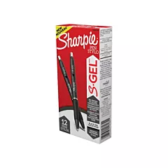 Sharpie Stylo S-Gel, Noir, 0,7 mm, Caoutchouté, Rétractable (2096159)