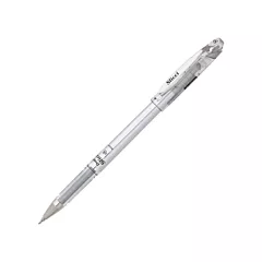 Stylo gel métallique Slicci(MC), Argent, 0,8 mm, Non caoutchouté, Non rétractable