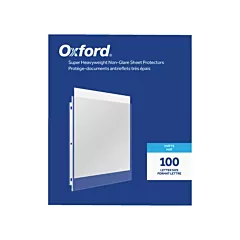 Pochettes protège-documents antiéblouissantes gros calibre Oxford(MD), Transparent, Lettre