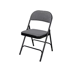 Kleton Chaise pliante de luxe en tissu rembourrée, 30-3/4