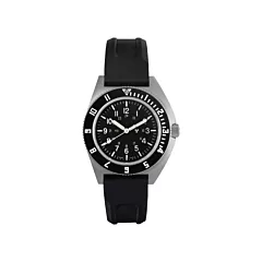 Marathon Montre Steel Navigator sur ensemble bracelet en caoutchouc noir de trois morceaux, 41 mm, À piles, Numérique (WW194001SS-0830)