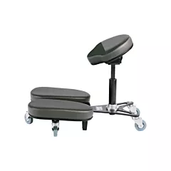 Synetik Chaise à genoux réglable, Noir/gris, Vinyle (508-00017)