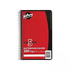 Hilroy Carnet à spirale 5 sujets, 9-1/2