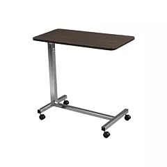 Overbed Table, Non-tilt, Walnut Top, Chrome Base (VMDMD-13003)