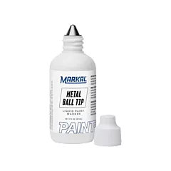 Markal Marqueur Paint-RiterMD avec pointe en bille métallique, Blanc, Liquide (84620)