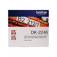 Brother Étiquettes sur ruban de papier continue, 100'/30,4 m, 103 mm, Noir sur blanc (DK2246)