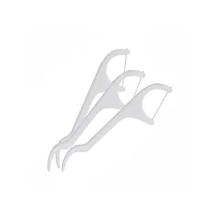 Plasdent FlossII Flossers White with Toothpick End, (4/bag) 50bags/box 