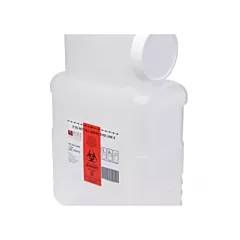 Post Medical 1.5 Gallon Leak-tight Translucent Sharps Container with Locking Screw Cap 22/case (VMPOST-2201-LPBW)