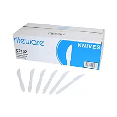 Riteware Medium Weight Plastic Knife White - 1000/Box