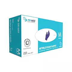 Gants d'examen en nitrile bleuets sans poudre PRIMED, 250/boîte
