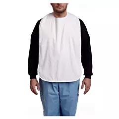 Terry Cloth Bib w/ Velcro (white)