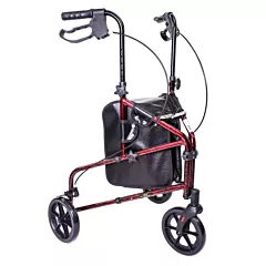 3 Wheel Aluminum Rollator-Red